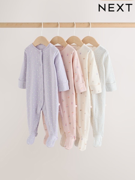 Lilla lilla - Baby Sleepsuit 4 Pack (0mths-2yrs) (H70601) | kr434 - kr468