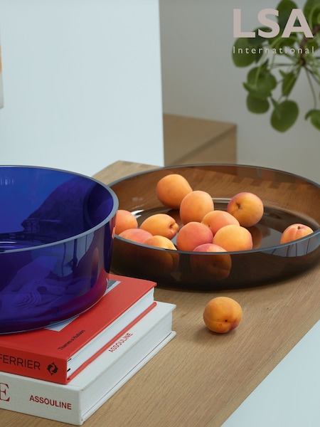 LSA International Mocha Collective Low Glass Bowl 35cm (H70971) | €171