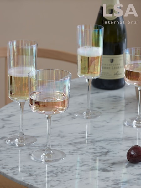 LSA International Set of 2 Mother of Pearl Iridescence Wine Glasses 250ml (H70972) | €34