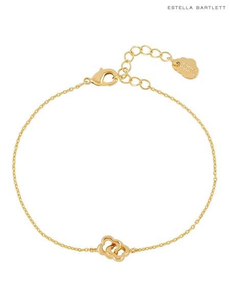 Estella Bartlett Gold Tone Double Linked Flower Bracelet (H71081) | €28