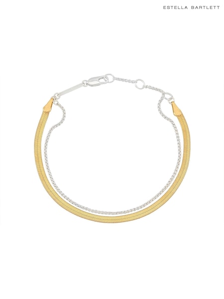 Estella Bartlett Gold Tone Waterproof Herringbone Chain Bracelet (H71102) | €44