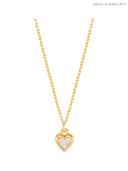 Estella Bartlett Gold Tone Pearl Heart Necklace (H71104) | €35