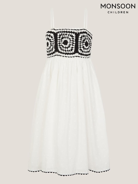 Monsoon Natural Strappy Crochet Sundress (H71173) | LEI 223 - LEI 253