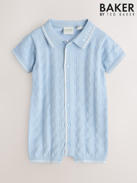 Baker by Ted Baker Blue Knitted Romper (H71239) | AZN 71 - AZN 77