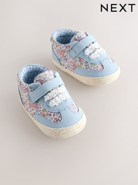 Floral azul - Touch Fasten Baby Trainers (0-24mths) (H71271) | R$ 120