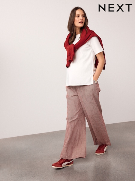 Red Gingham Maternity Wide Leg Trousers (H71335) | €29