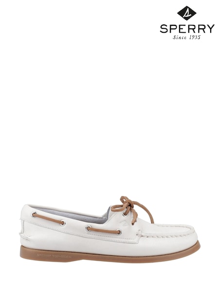 Sperry Authentic 2 Eye Boat White Shoes (H71352) | €128