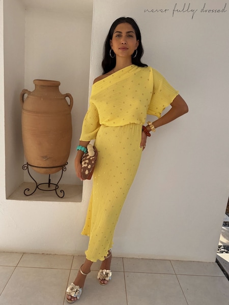 Never Fully Dressed Yellow Sunshine Tilly Dress (H71406) | €131