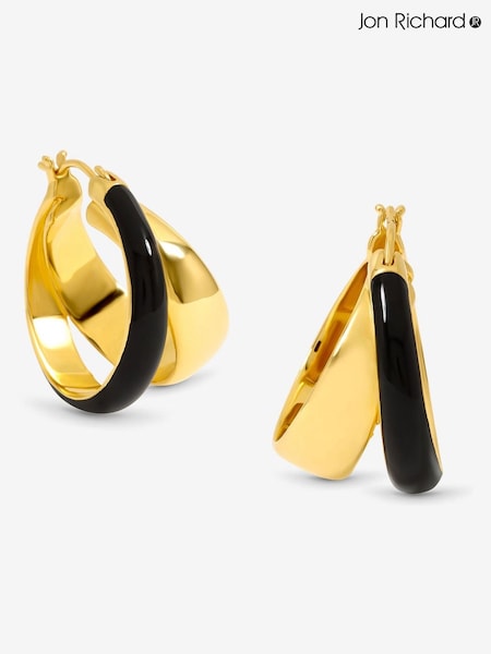 Jon Richard Gold Tone Double Hoop Earrings (H71415) | €22.50