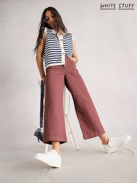 White Stuff Pink Tia Wide Leg Crop Jeans (H71481) | 370 zł