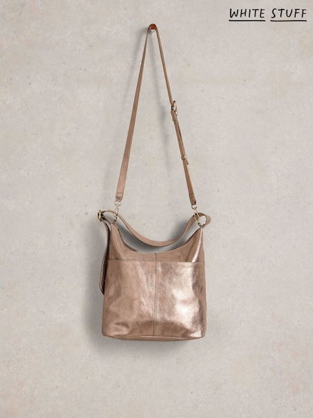 White Stuff Gold Sophia Leather Cross-Body Bag (H71492) | AZN 173