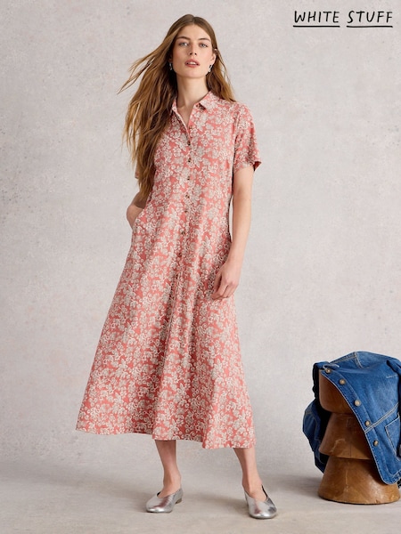 White Stuff Pink Rua Jersey Shirt Dress (H71493) | €83