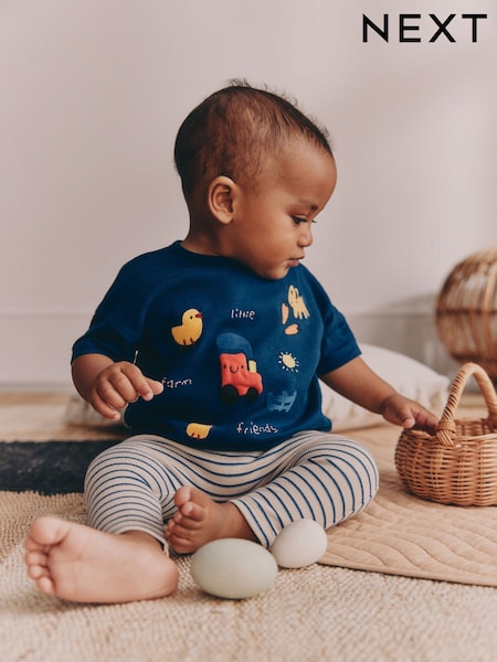 Blue Farm Top and Leggings Baby Set (0mths-2yrs) (H71499) | AED61 - AED71