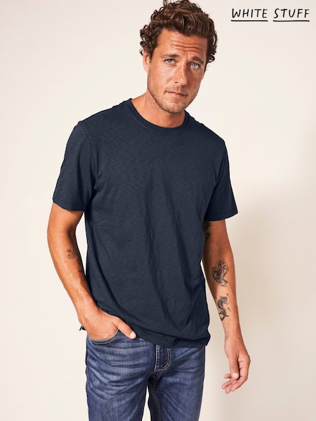 White Stuff Blue Abersoch Short Sleeve T-Shirt (H71507) | AED146