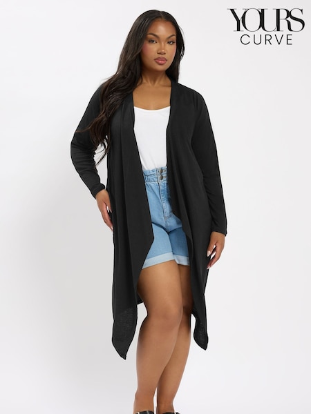 Yours Curve Textured Midaxi Cardigan (H71589) | R$ 265
