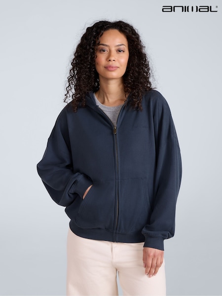 Animal Blue Womens Idol Zip Through Hoodie (H71703) | R$ 455