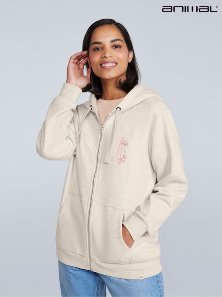 Animal Cream Womens Maya Full-Zip Hoodie (H71705) | €84
