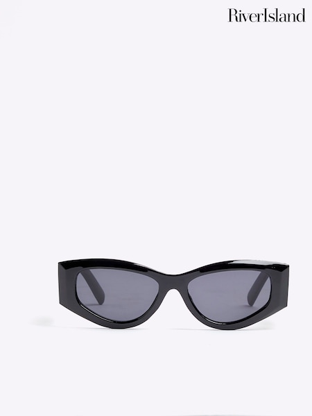 River Island Black Slim Cat Eye Chain Sunglasses (H71856) | R$ 180