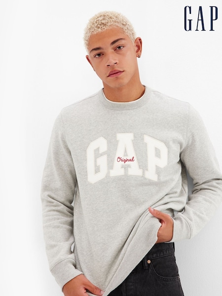 Gap Grey Logo Fleece Crew Neck Sweatshirt (H72231) | €40
