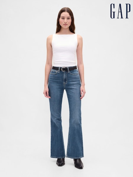 Gap Blue High Waisted 70s Flare Jeans (H72236) | €80