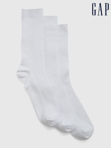 Gap White Crew Socks 3-Pack (H72247) | €13