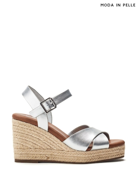 Moda in Pelle Jasminium Cross-Over Jute Wedges (H72295) | €114