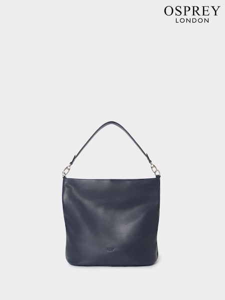 Osprey London Large Blue The Kelso Leather Hobo Bag (H72308) | R$ 1.825