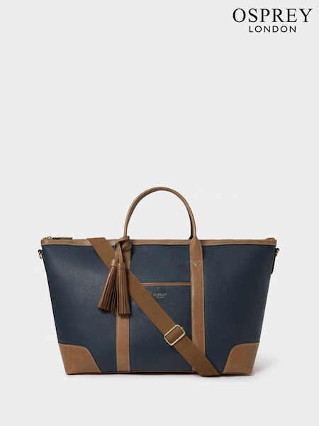 Osprey London Blue The Savanna Leather Weekender Bag (H72312) | € 388