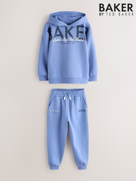 Baker by Ted Baker Blue Oversized Graphic Hoodie and Joggers Set (H72318) | ‏251 د.إ.‏ - ‏ 287‏ د.إ.