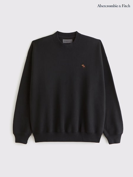 Abercrombie & Fitch Black Abercrombie & Fitch Small Logo Crew Neck Sweatshirt (H72337) | €60