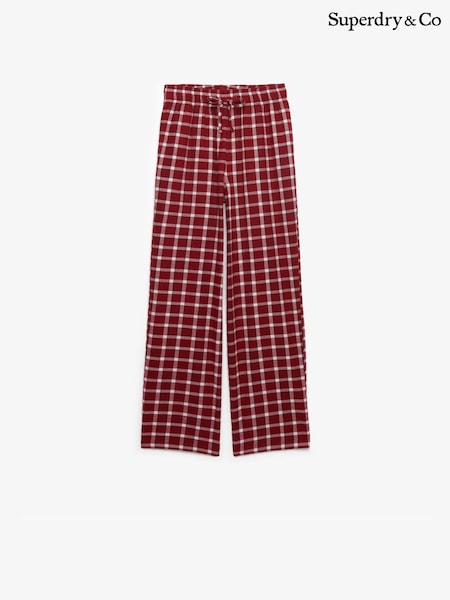 Superdry Cotton Check Elastic Trousers (H72441) | ‏182 ر.ق.