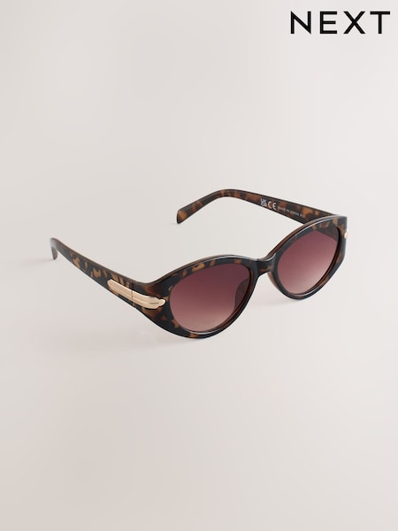 Tortoiseshell Brown Oval Sunglasses (H72501) | 66 QAR