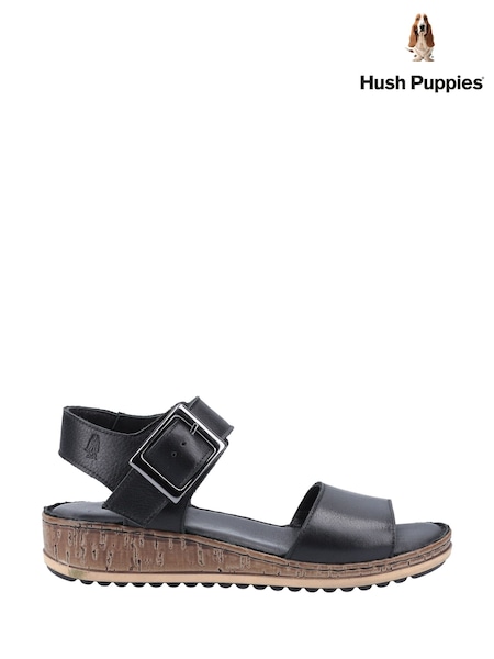 Hush Puppies Ellie Wide Black Sandals (H72516) | €114