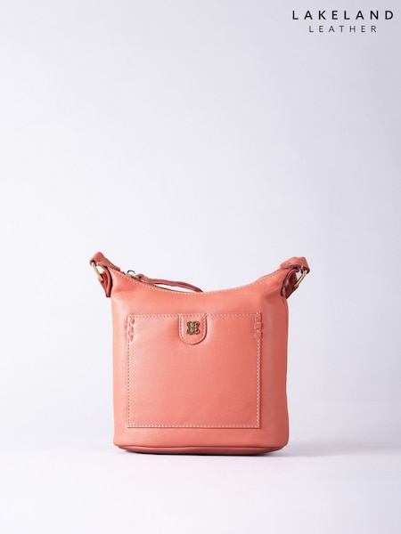 Lakeland Leather Orange Tarnly Pocket Cross-Body Bag (H72530) | €63
