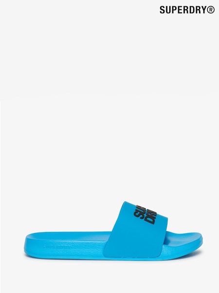 Superdry Blue Sportswear Logo Pool Sliders (H72552) | €29