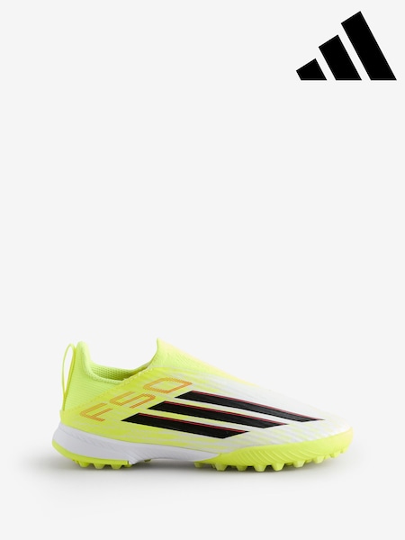 adidas Yellow F50 League Laceless Turf Football Kids Trainers (H72595) | R$ 545