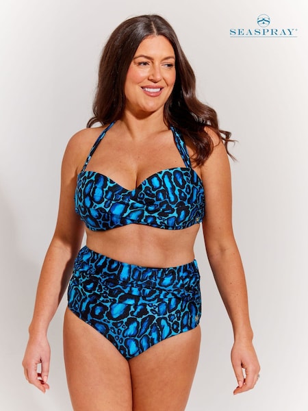 Seaspray Blue Serengeti Bikini Top in Animal Print (H72638) | €66