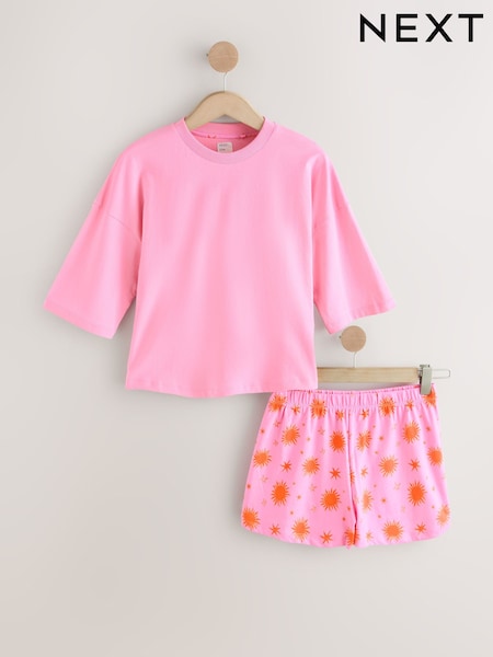 Pink Sun Cotton Short Set Pyjamas (H72656) | AED59