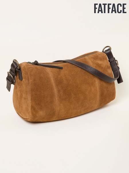 FatFace Tan Brown Suede Shoulder Bag (H72785) | €72.50