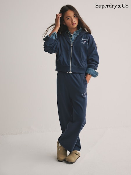Superdry Navy/White Sweat Top & Joggers Set (H73059) | €68 - €74