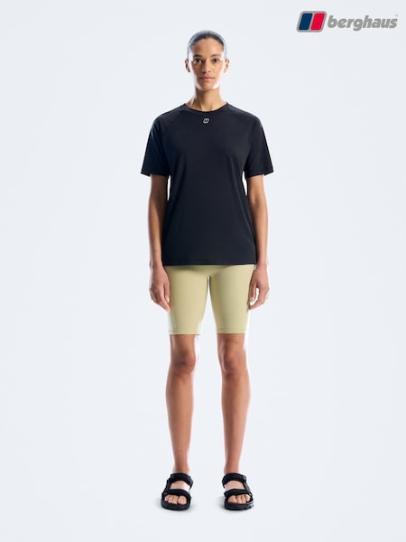Black - Berghaus Ivyhill Light Short Sleeve Tech Tee Adult Female Jet