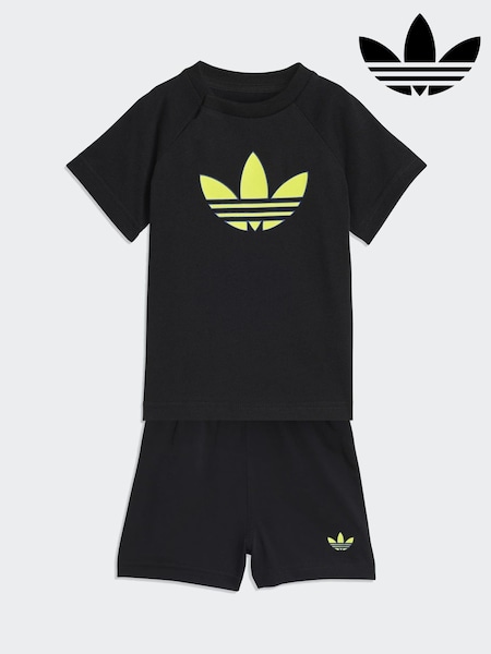 adidas Originals Black Trefoil Top and Shorts Infant Set (H73690) | LEI 223