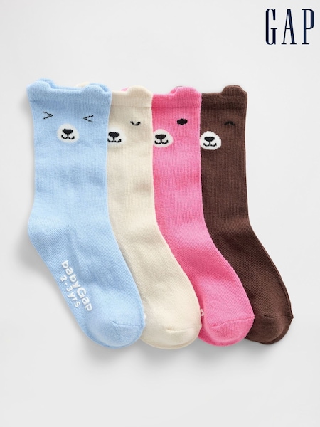 Gap Blue/Pink Crew Socks 4-Pack (H73957) | €11