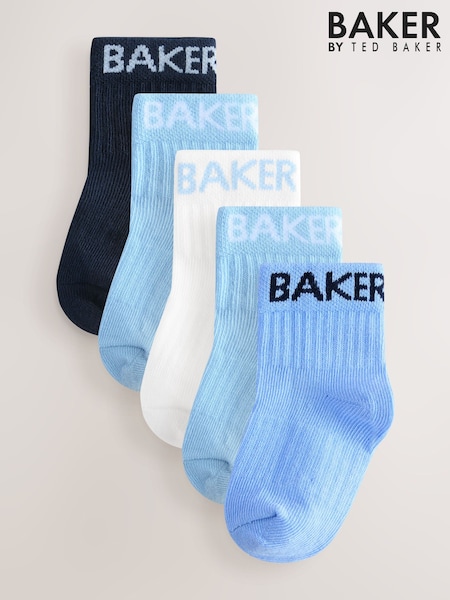 Baker by Ted Baker Ribbed Socks 5 Pack (H74008) | AED48 - AED54
