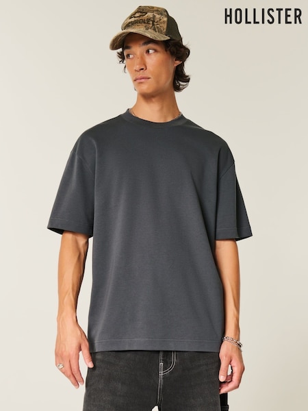 Hollister Boxy Cooling Crew Neck T-Shirt (H74009) | 79 QAR
