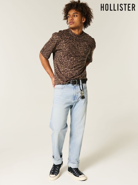 Hollister Loose Blue Light Wash 5 Pocket Jeans (H74010) | R$ 395