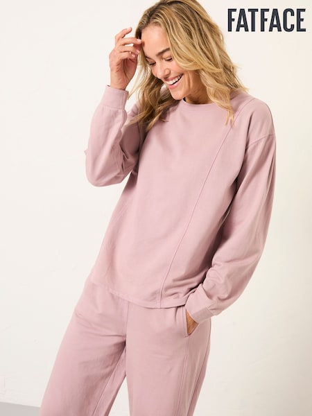 FatFace Lilac Purple Panelled Lounge Top (H74126) | €50