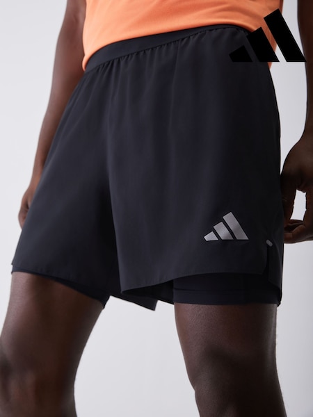 adidas Black Adi365 Running Essentials 2In1 Shorts (H74212) | AED204