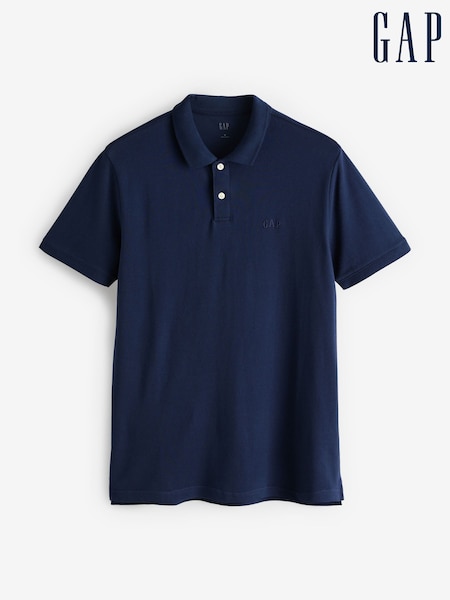 Gap Navy Blue Logo Pique Polo Shirt (H74454) | €28