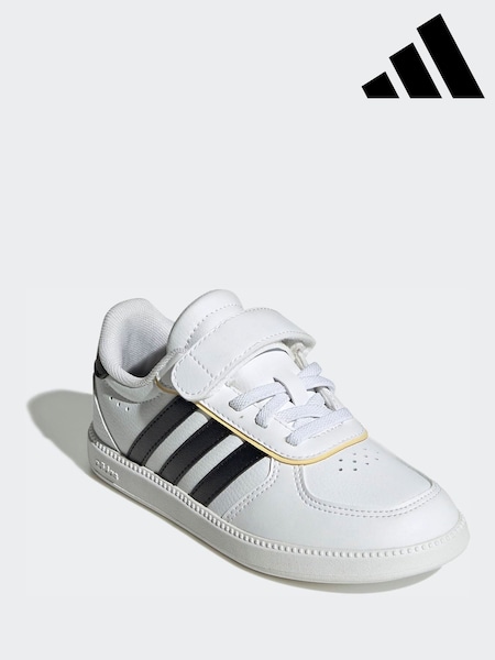adidas White/Black Breaknet Sleek Kids Trainers (H74499) | AED163